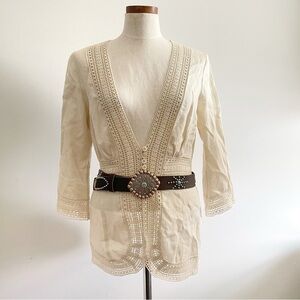 Leatherock Soft Genuine 100% Leather Turquoise studded belt